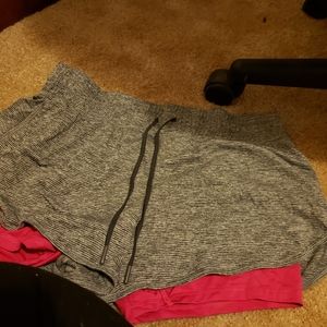 Avia grey and pink athletic shorts size large